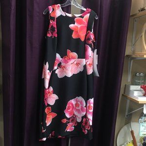 Calvin Klein Black Floral Dress